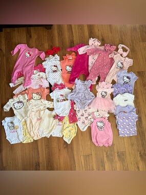 Hello Kitty Baby Clothing Bundle - NB to 9 months - 40 pcs